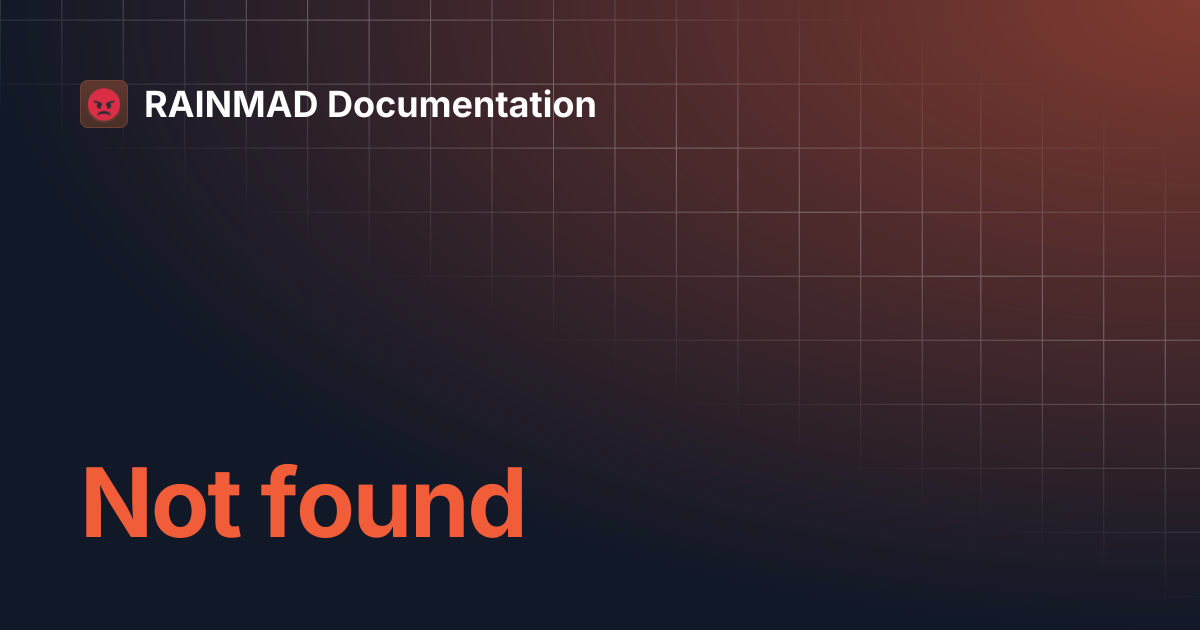 Events & Exports | RAINMAD Documentation